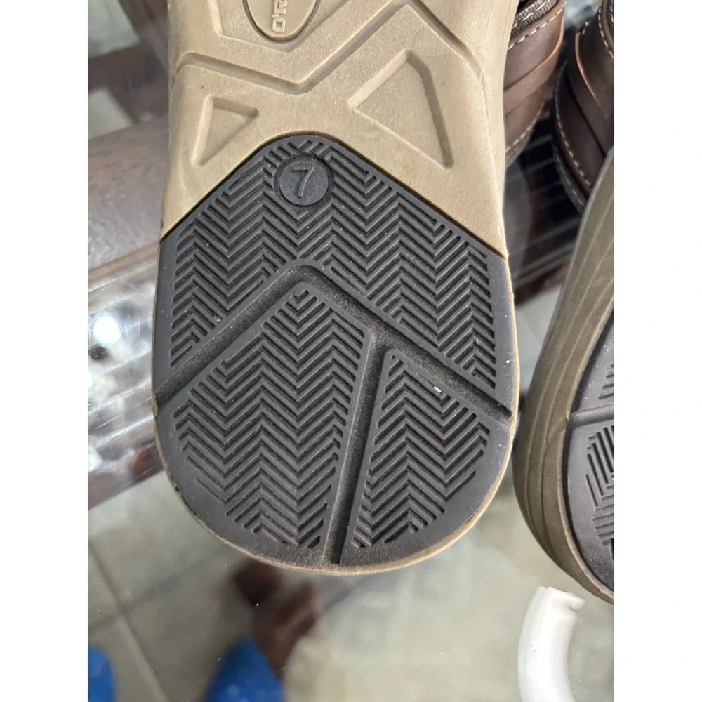 Orthofeet Men's Brown Comfort Orthopedic Flip Flop Sandals Size 7